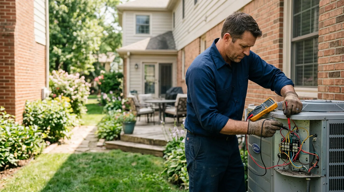 HVAC technician working near Burlington, WV